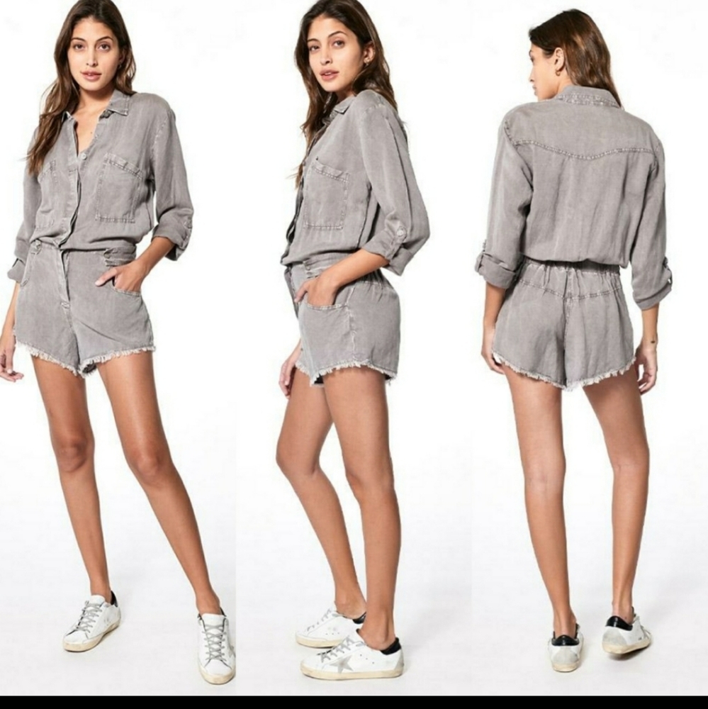 Young Fabulous & Broke Raw Edge Romper Sz Small